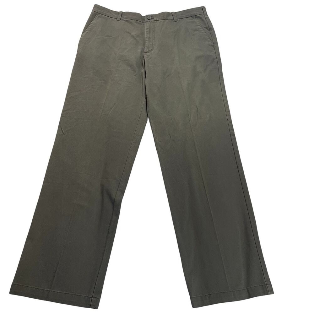NEW Izod Saltwater Pants Mens Fit 38X33 (38x34 Tag) Dark Gray All Cotton